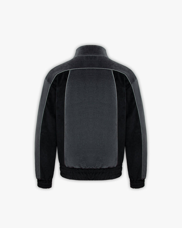 VELOURS TRACK JACKET BLACK