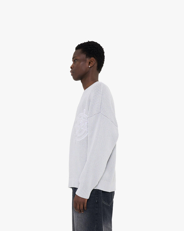 V-LOGO KNITWEAR LIGHT GREY