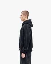 FADED WASH HOODIE BLACK