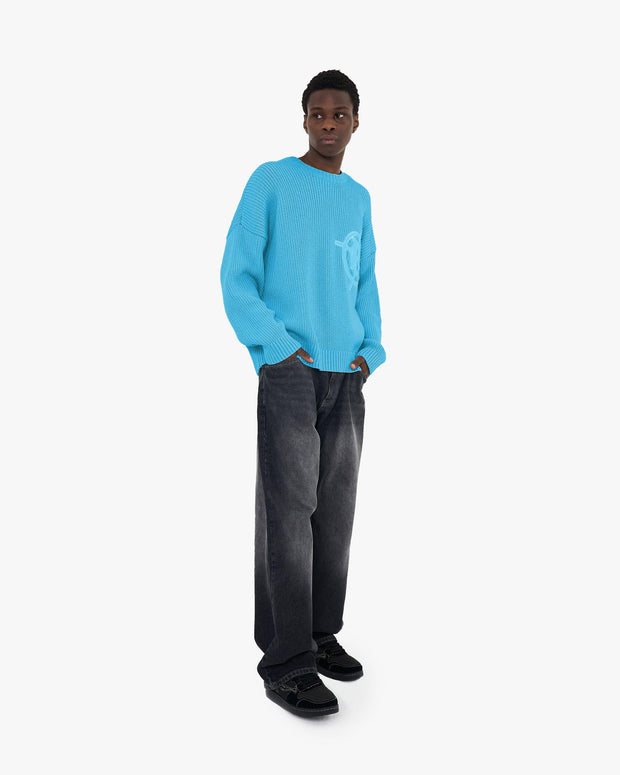 V-LOGO KNITWEAR SKY BLUE