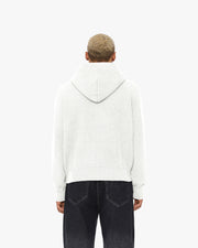 V-LOGO KNIT ZIP HOODIE WHITE