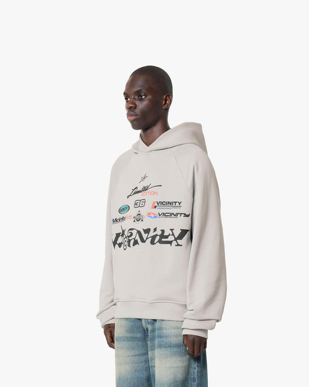 RACING LOGOS HOODIE GREY