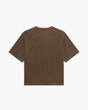 ACID WASHED TEE BROWN