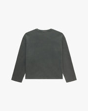 ACID WASHED WAFFLE LONGSLEEVE LIGHT GREY