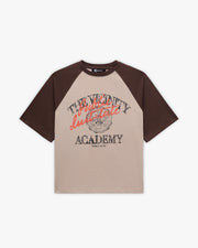 BICOLOR PUBLIC INSTITUTE TEE BROWN/CREAM
