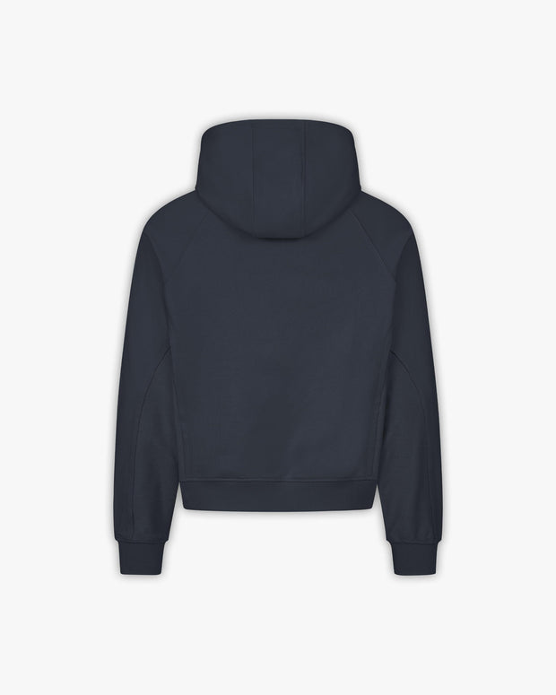 INSIDE OUT ZIP HOODIE NAVY