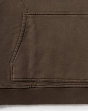 ACID WASHED HOODIE BROWN