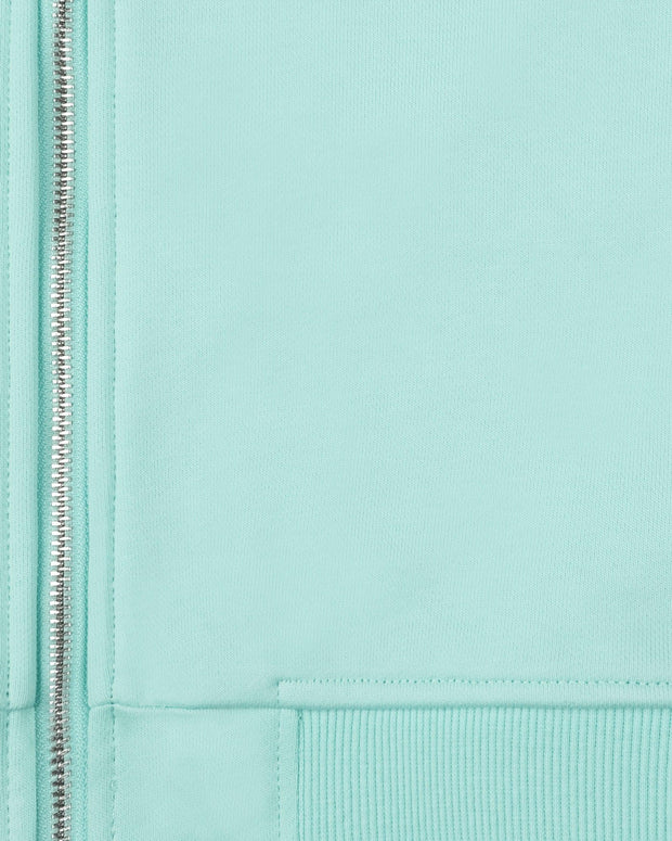INSIDE OUT ZIP HOODIE TURQUOISE