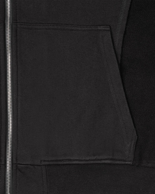 INSIDE OUT ZIP HOODIE BLACK