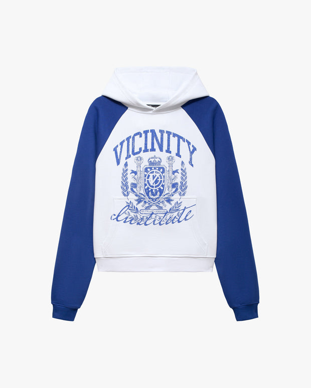 INSTITUTE HOODIE WHITE/BLUE