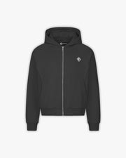 INSIDE OUT ZIP HOODIE ASH GREY
