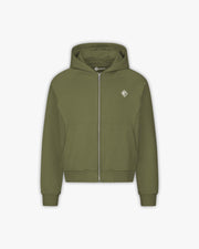 INSIDE OUT ZIP HOODIE KHAKI
