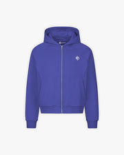 INSIDE OUT ZIP HOODIE OCEAN BLUE