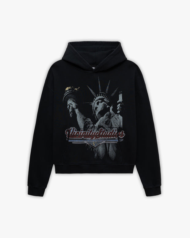 LADY LIBERTY HOODIE VINTAGE WASH