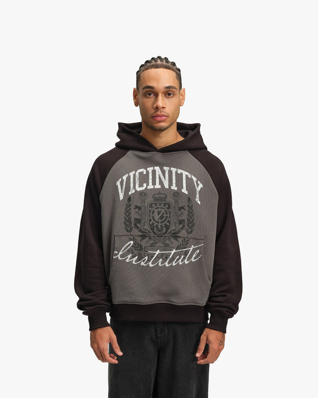 INSTITUTE HOODIE GREY/BLACK