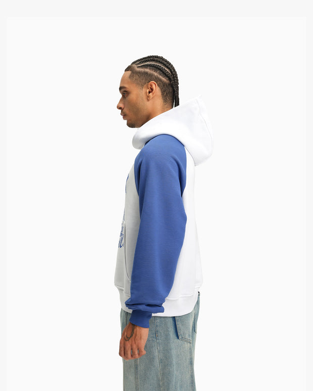 INSTITUTE HOODIE WHITE/BLUE
