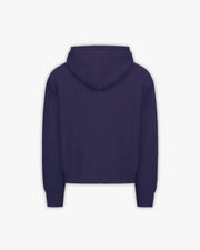 V-LOGO KNIT ZIP HOODIE NAVY