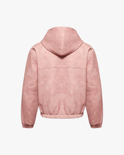 SCRIPT LOGO LEATHER JACKET VINTAGE PINK