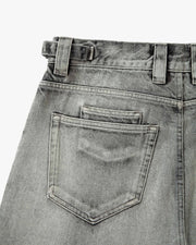 IVORY DENIM JORTS