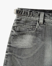 IVORY DENIM JORTS