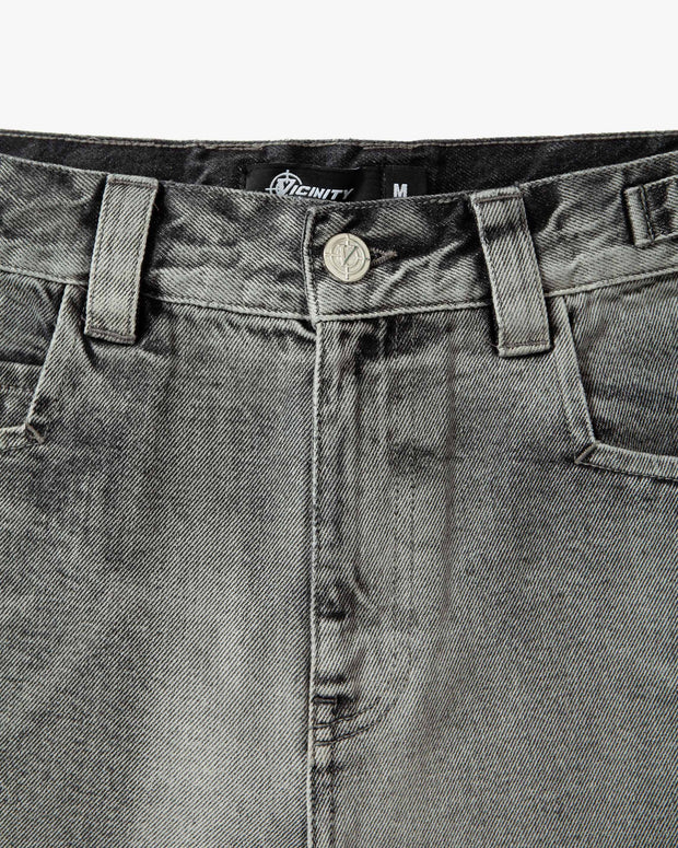 IVORY DENIM JORTS
