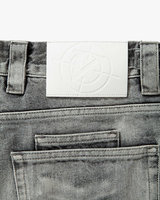 IVORY DENIM JORTS