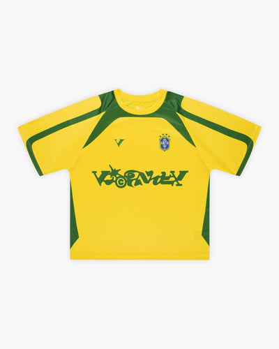 BRAZIL JERSEY + YELLOW TINTED DENIM JORTS BUNDLE