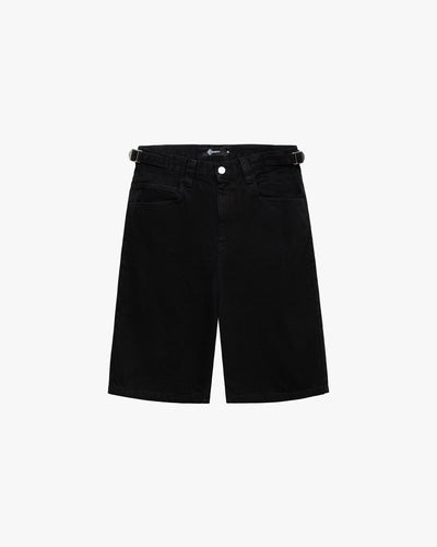 MIDNIGHT BLACK DENIM JORTS