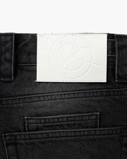 FADED BLACK DENIM JORTS