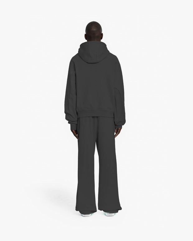 INSIDE OUT ZIP HOODIE ASH GREY