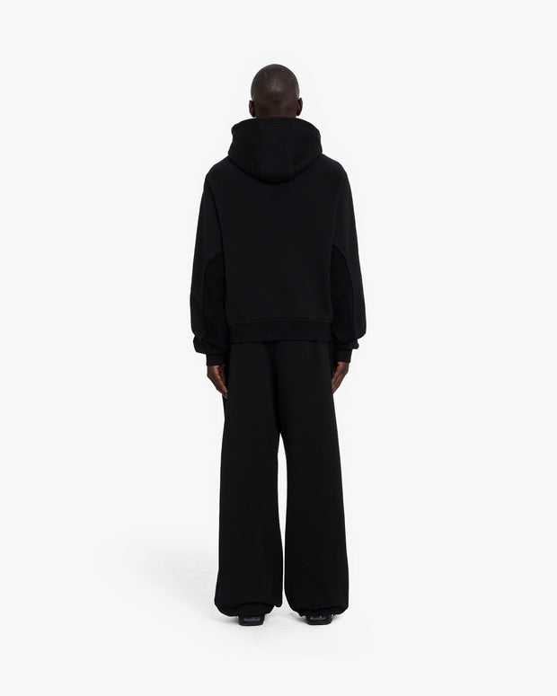 INSIDE OUT ZIP HOODIE BLACK