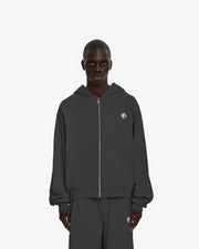 INSIDE OUT ZIP HOODIE ASH GREY