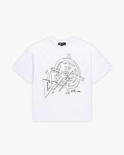 CONSTRUCTION LOGO TEE WHITE