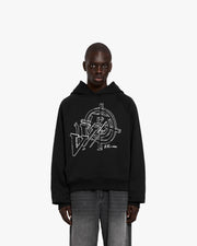 CONSTRUCTION LOGO HOODIE BLACK