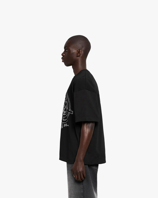 CONSTRUCTION LOGO TEE BLACK