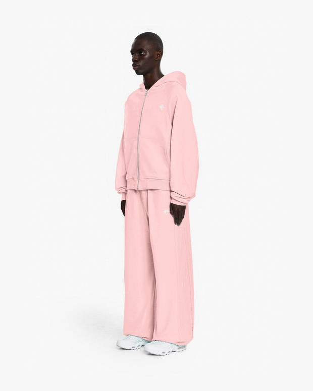 INSIDE OUT ZIP HOODIE PINK