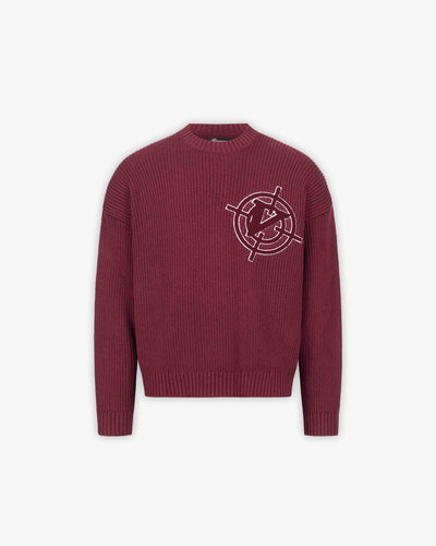 V-LOGO KNITWEAR DARK CHERRY