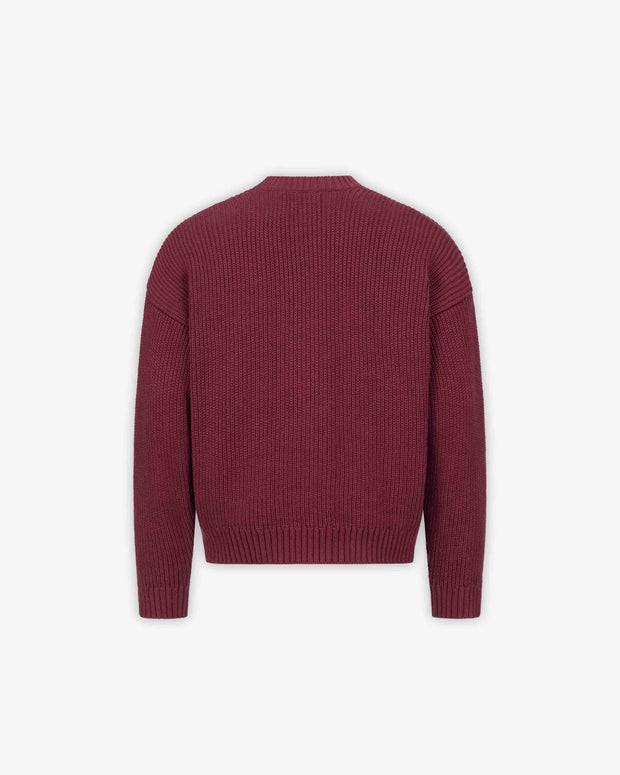 V-LOGO KNITWEAR DARK CHERRY