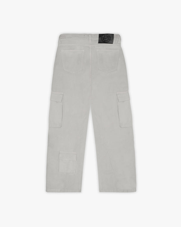 FLARED CARPENTER CARGOPANTS LIGHT GREY