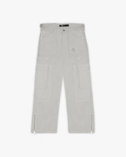FLARED CARPENTER CARGOPANTS LIGHT GREY