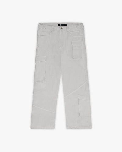 ASYMETRICAL CARGOPANTS LIGHT GREY