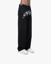 OUTLINED MIRAGE DENIM BLACK / WHITE