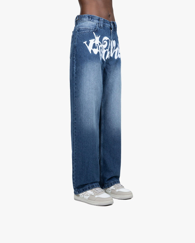 HAVOC DENIM DARK BLUE / WHITE