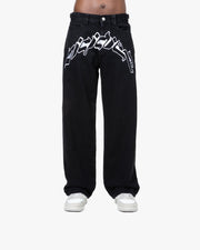 OUTLINED MIRAGE DENIM BLACK / WHITE