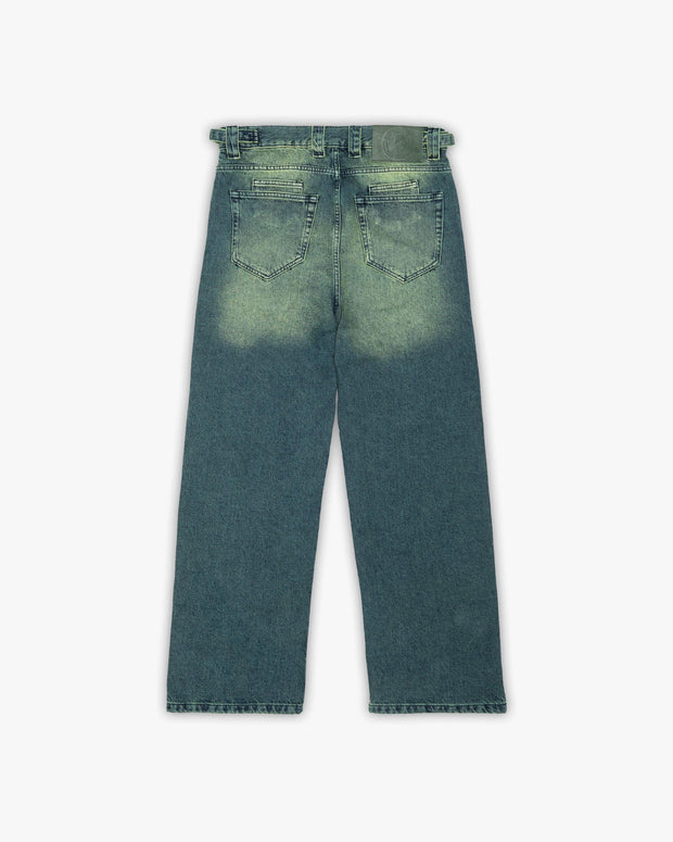 GREEN TINTED DENIM