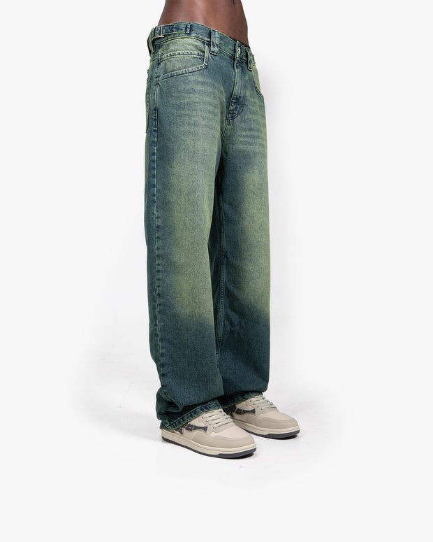 GREEN TINTED DENIM