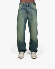 GREEN TINTED DENIM