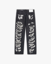 DISTRESSED DENIM BLACK