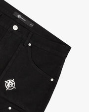 FLARED CARPENTER CARGOPANTS BLACK