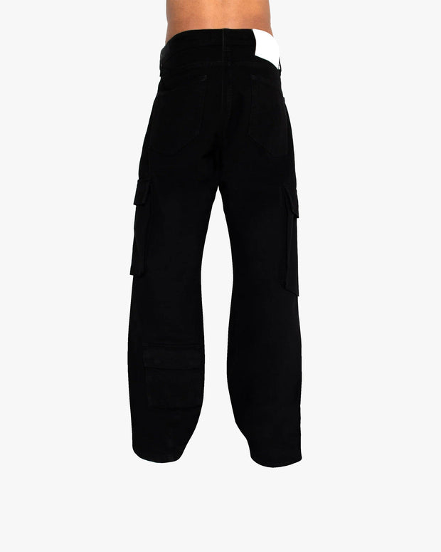 FLARED CARPENTER CARGOPANTS BLACK